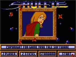 Title screen of Shuffle on the Commodore Amiga.