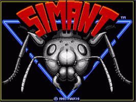 Title screen of Sim Ant: The Electronic Ant Colony on the Commodore Amiga.