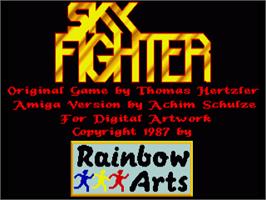 Title screen of Sky Fighter on the Commodore Amiga.