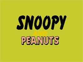 Title screen of Snoopy - The Cool Computer Game on the Commodore Amiga.