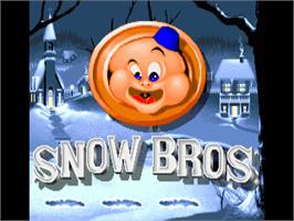 Title screen of Snow Bros. on the Commodore Amiga.