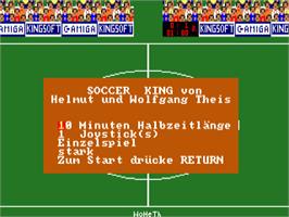 Title screen of Soccer King on the Commodore Amiga.