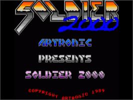 Title screen of Soldier 2000 on the Commodore Amiga.