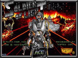 Title screen of Soldier Of Light on the Commodore Amiga.