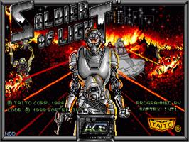 Title screen of Soldier of Light on the Commodore Amiga.