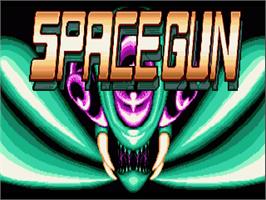 Title screen of Space Gun on the Commodore Amiga.
