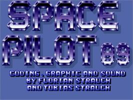 Title screen of Space Pilot 89 on the Commodore Amiga.
