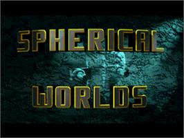 Title screen of Spherical Worlds on the Commodore Amiga.