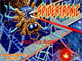 Title screen of Spidertronic on the Commodore Amiga.