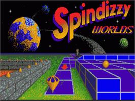 Title screen of Spindizzy Worlds on the Commodore Amiga.