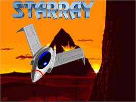 Title screen of StarRay on the Commodore Amiga.