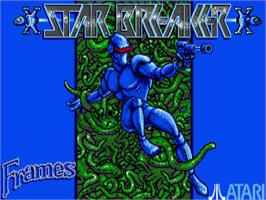 Title screen of Star Breaker on the Commodore Amiga.