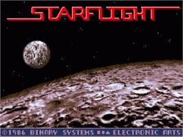 Title screen of Starflight on the Commodore Amiga.