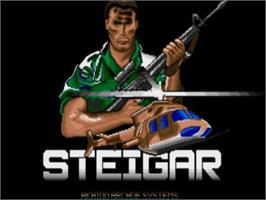 Title screen of Steigar on the Commodore Amiga.