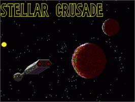 Title screen of Stellar Crusade on the Commodore Amiga.