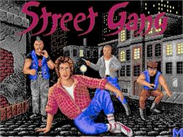 Title screen of Street Gang on the Commodore Amiga.
