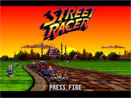 Title screen of Street Racer on the Commodore Amiga.