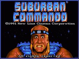Title screen of Suburban Commando on the Commodore Amiga.