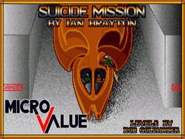 Title screen of Suicide Mission on the Commodore Amiga.