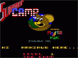 Title screen of Summer Camp on the Commodore Amiga.