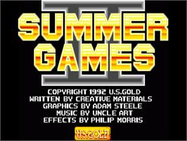 Title screen of Summer Games 2 on the Commodore Amiga.