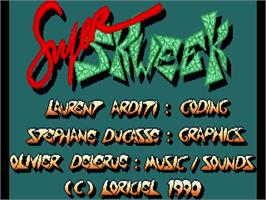 Title screen of Super Skweek on the Commodore Amiga.