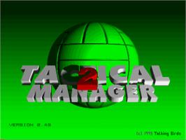 Title screen of Tactical Manager 2 on the Commodore Amiga.