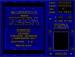 Title screen of Tech on the Commodore Amiga.