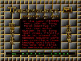 Title screen of Technology 2 on the Commodore Amiga.