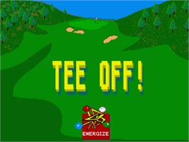 Title screen of Tee Off! on the Commodore Amiga.
