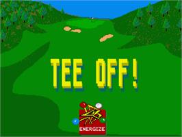 Title screen of Tee Off on the Commodore Amiga.