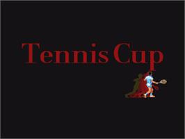 Title screen of Tennis Cup on the Commodore Amiga.