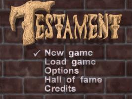 Title screen of Testament on the Commodore Amiga.