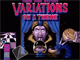 Title screen of Theme Park Mystery on the Commodore Amiga.