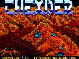 Title screen of Thexder on the Commodore Amiga.