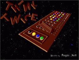 Title screen of Think Twice on the Commodore Amiga.