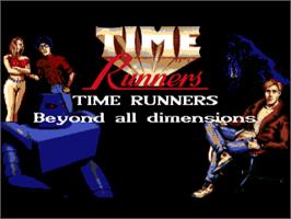 Title screen of Time Runners 24 - Beyond All Dimensions on the Commodore Amiga.