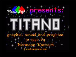 Title screen of Titano on the Commodore Amiga.