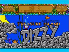 Title screen of Treasure Island Dizzy on the Commodore Amiga.
