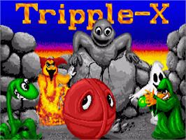 Title screen of Triple X on the Commodore Amiga.