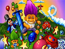 Title screen of Trolls on the Commodore Amiga.