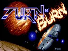 Title screen of Turn n' Burn on the Commodore Amiga.