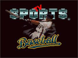 Title screen of Tv Sports Baseball on the Commodore Amiga.