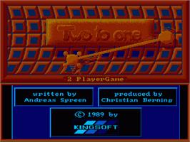 Title screen of Two To One on the Commodore Amiga.
