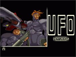 Title screen of UFO - Enemy Unknown on the Commodore Amiga.