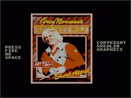 Title screen of Ultimate! Golf on the Commodore Amiga.