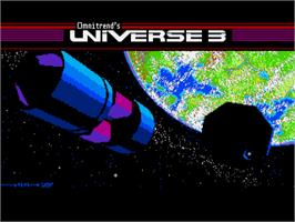 Title screen of Universe 3 on the Commodore Amiga.