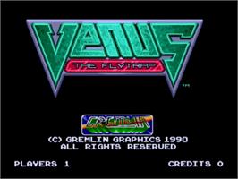 Title screen of Venus the Flytrap on the Commodore Amiga.