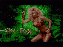 Title screen of Vixen on the Commodore Amiga.