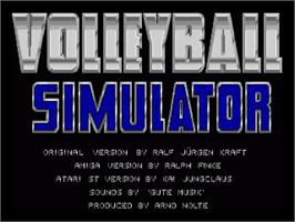 Title screen of Volleyball Simulator on the Commodore Amiga.